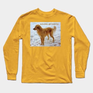 Golden Retriever in the snow Long Sleeve T-Shirt